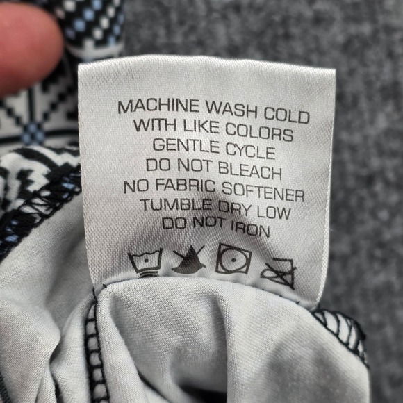 Good Good Golf Mens 2XL Quarter Zip Pullover Blue Black Snowflake Print - Picture 6 of 8